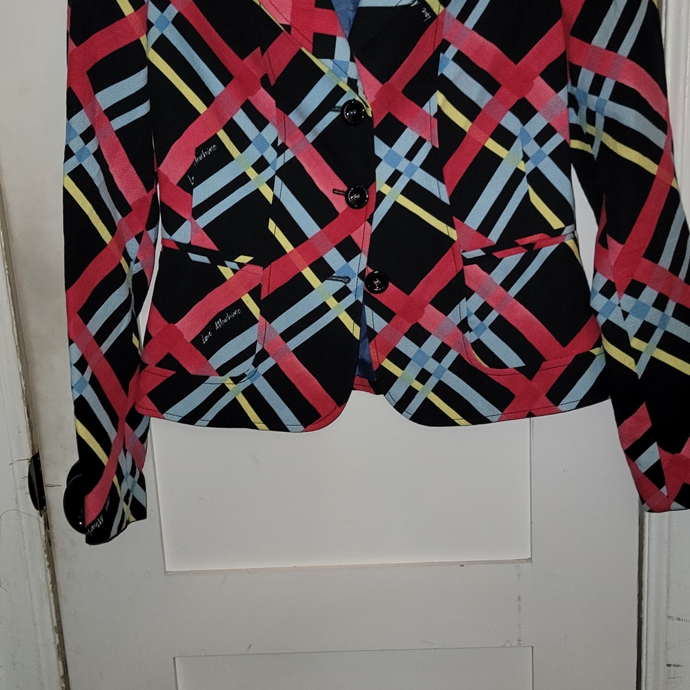 Love Moschino Multicolor Plaid Blazer